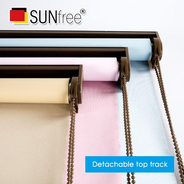 

blinds sundetachable roller brown system light transmission and blackout fabric custom shades office home el