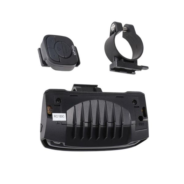 

set of smart rear light led bike turn signal usb rechargeable warning taillight tail lamp (black) lights