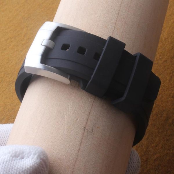 

watch bands silicone rubber watchbands strap curved end for mens special wristwatches accessories replace watchband 20mm 22mm, Black;brown