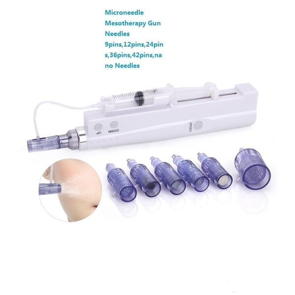 9/12/24/36/42 Pins nano agulha cartucho para luz de água Microneedle mesoterapia arma auto derma caneta
