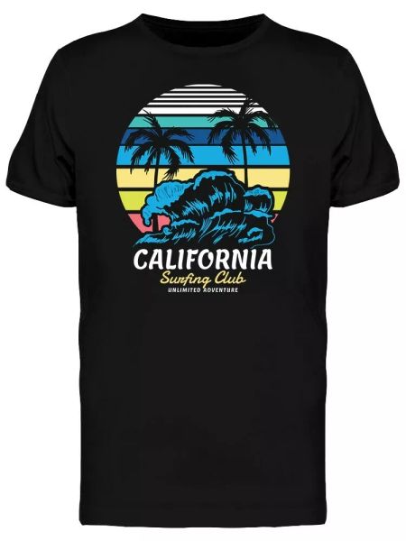 

California Surfing Club Colored Men's Tee -Image by Shutterstock, White;black