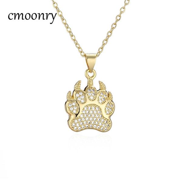 

cmoonry 2021 fashion dog pendant necklace for women men gold color cz femme bijoux unique design party jewelry necklaces, Silver