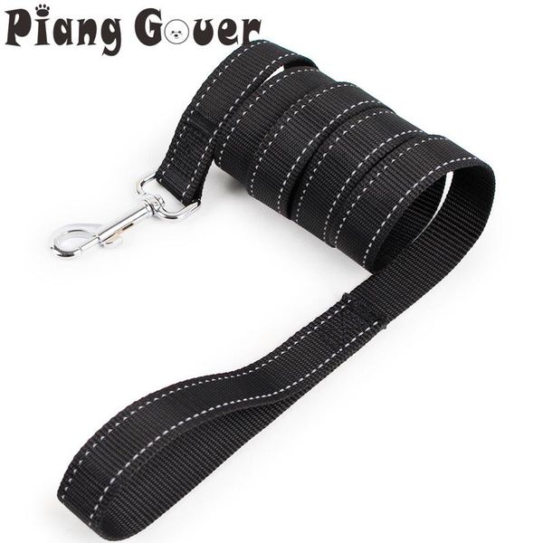 

dog collars & leashes black reflective contracted leash pet supplies