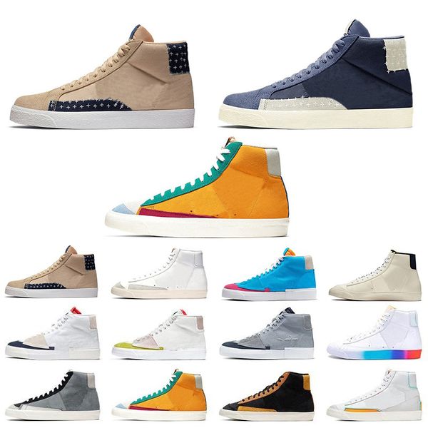 

sacais blazer casual shoes mens running shoes sneakers white grey varsity maize black multi suede opti yellow hack pack designer men women t