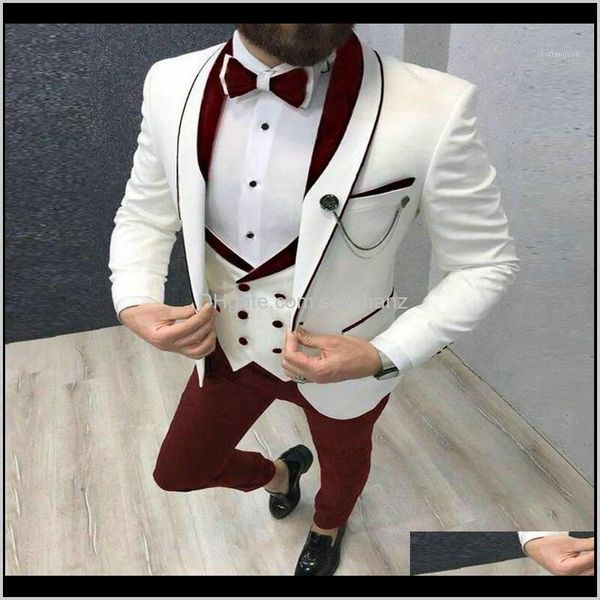 

suit fashion formal business slim fit 3pieces white blazers bury pant mens tuxedo wedding men suits groom suit1 puw2m l9fri, White;black