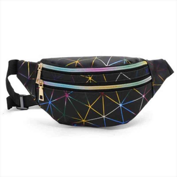 

women banana waist pack waterproof bags belt female holographic fanny travel chest mini coin purse phone