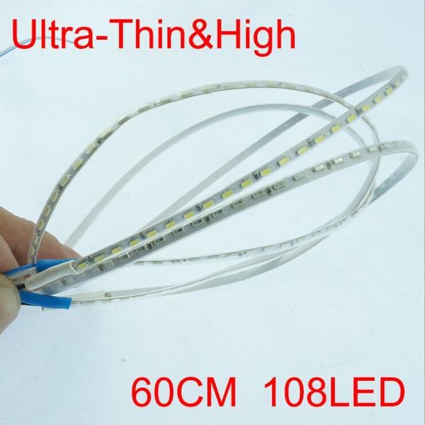 

strips [seven neon]10pcs dc12v 7w 108leds/pcs 60cm*0.4cm*0.15cm ip67 waterproof smd 1206 car decoration led flexible strip light