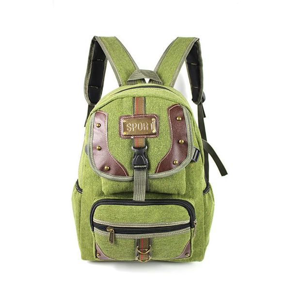 

backpack climbing bag 2021 canvas material 2 color retro travel camping outdoor sports lightweight leisure hiking db117