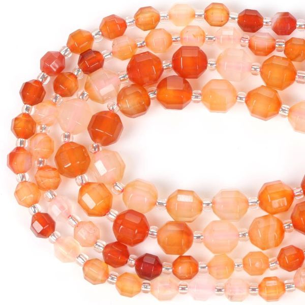 

other 6/8mm natural stone beads faceted agates loose spacer onyx for jewelry making diy necklace bracelet accessories handmade