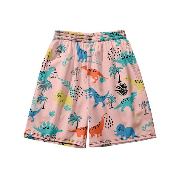 

shorts men's casual pants making dinosaur pattern holiday beach, White;black