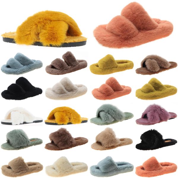 

fashion luxury women slides slippers womens comfortable loafer black yellow slide slipper flat flip flops size 35-40 color2