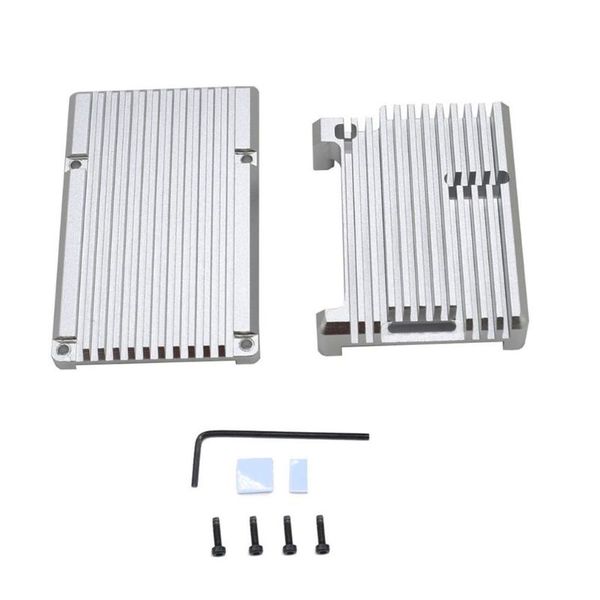 

computer cables & connectors aluminum heatsink case rapid heat dissipation cooling shell for raspberry pi 4 no fan metal