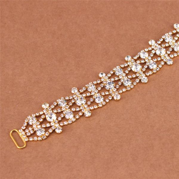 

wedding sashes gold belt handmade rhinestone crystal bridal sash with ribbon for evening party prom bridesmaid dress, White