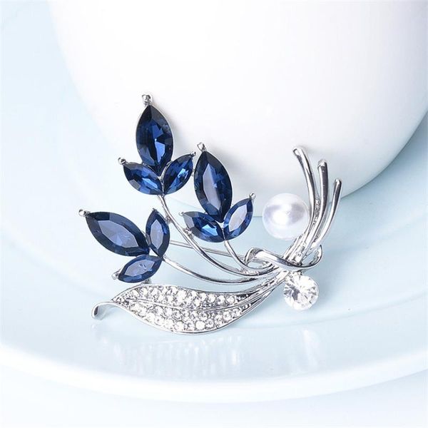 

pins, brooches 2021 flower pin pearl leaf brooch high-grade corsage women's clothing accessories women girls gift wholesale, Gray