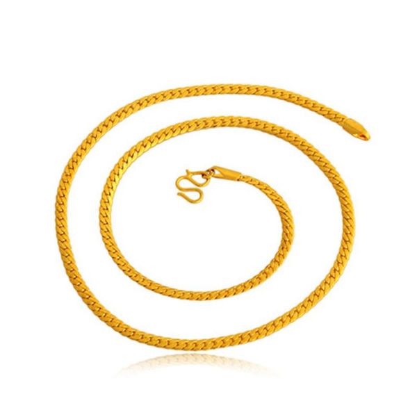 

chains fashion chain yellow gold filled mens snake necklace, Silver