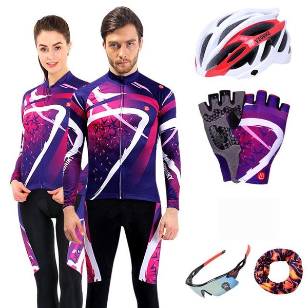 

racing sets lb british brand spring, summer and autumn cycling clothes long-sleeved suit men women mountain bike, Black;blue