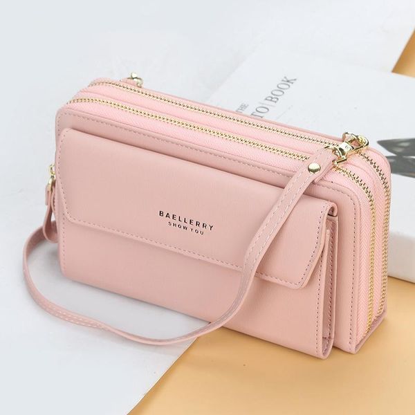 

shoulder bags pu leather wallet women long lady purse brand design luxury female coin