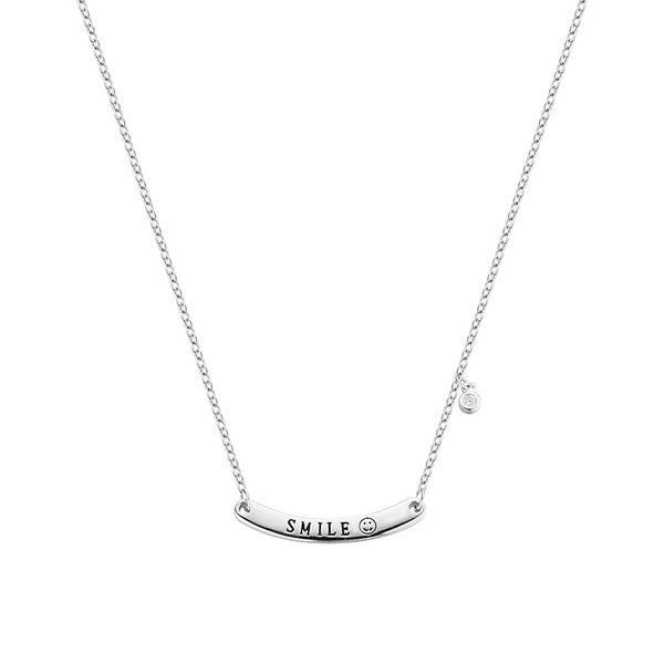 

boutique jewelry for women smile necklace female niche design feeling necklace chain new web celebrity clavicle, Silver