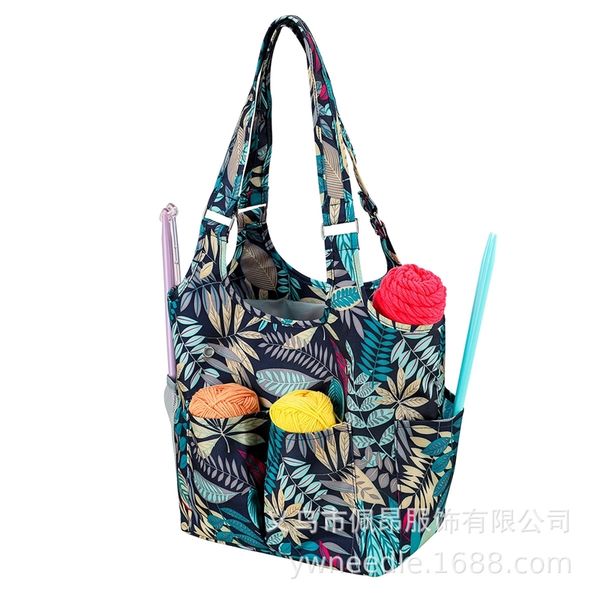 

wool storage 600d oxford cloth leaf wool barrel bag eb044