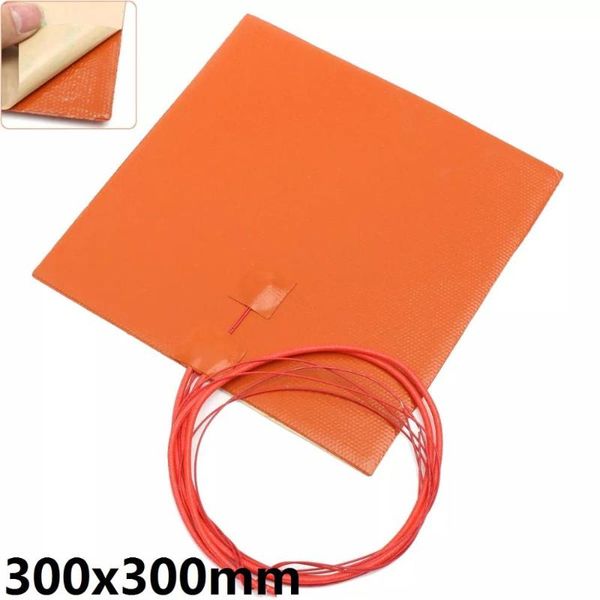 

carpets 300mm x 400w@24v silicone heater 3d printer build plate heating with ntc3950 thermistor, 3m adhesive back
