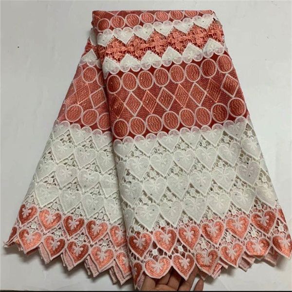 

ribbon african stone lace fabric 2021 french nigerian tulle mesh fabrics for wedding party, Pink;blue