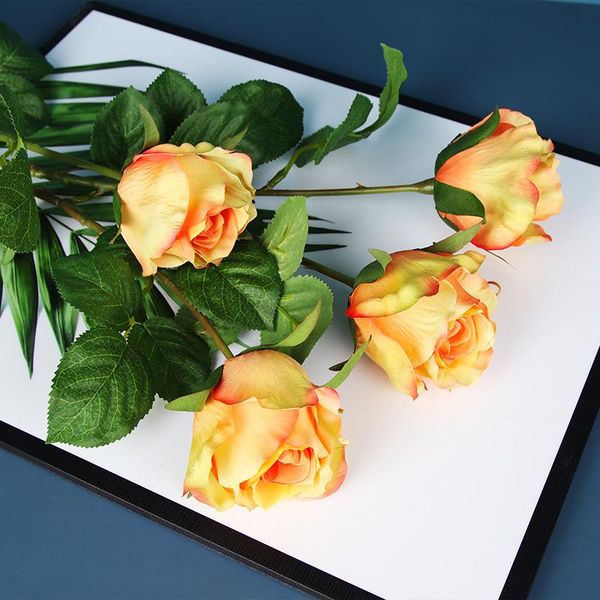 

silk rose bulgarian roses bouquet for wedding home diy decoration fake flowers hydrangea crafts artificial decorative & wreaths