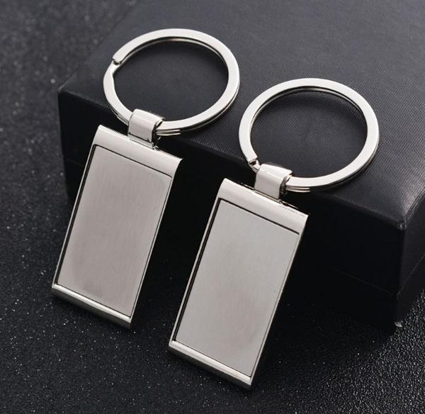 

heat transfer blank double-sided metal consumables diy key chain metal personalized key rectangular, Silver