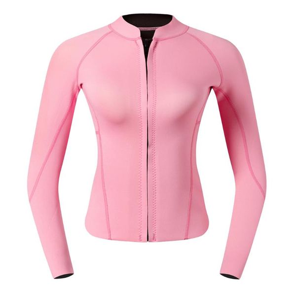 

women wetsuit 2mm suit shirt diving swimming jacket pink swim wear