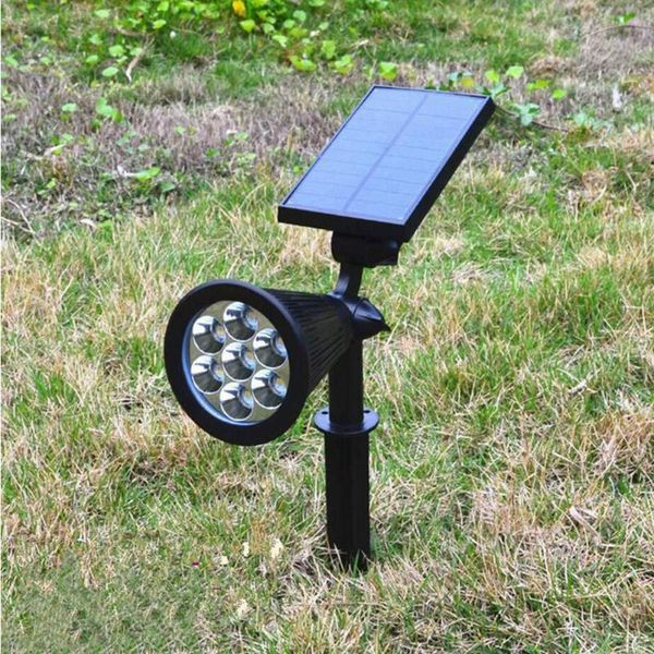 

waterproof solar led garden lawn lights 7 outdoor landscape lamp spotlight with insert the ground wall mounted lamps