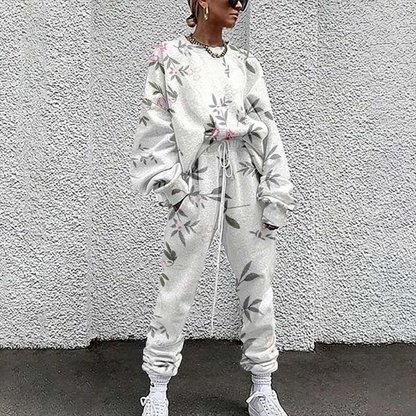 

tie dye loose tracksuits womenpant lounge wear casual two piece set spring street and jogger suits 2pcs outfits, White