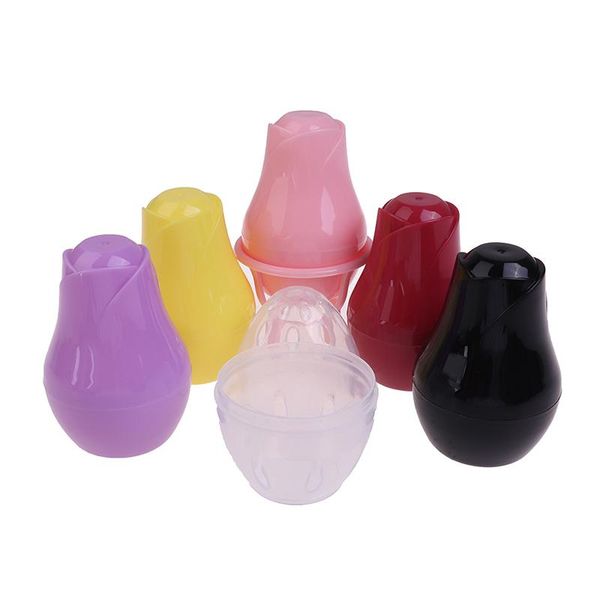 

1pc rose design beauty sponge storage case makeup blender holder empty cosmetic egg shaped rack transparent puffs drying box sponges, applic