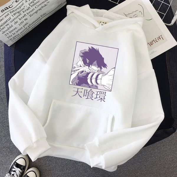 

harajuku my hero academia hoodies japanese anime tamaki amajiki print hooded hip hop streetwear causal sweatshirt men's & sweatshirts, Black