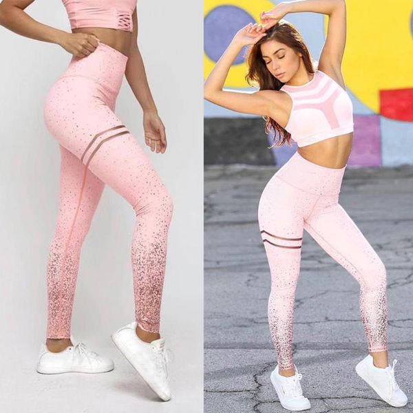 Frauen Leggings Sexy Hohe Taille Frauen Kleidung 2021 Punkte Fitness Sport Gym Laufen Sportliche Hosen W