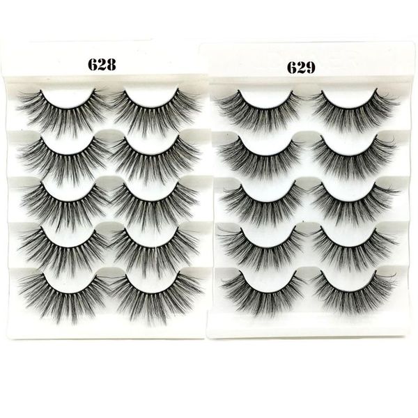 

false eyelashes 10 pairs woman eye makeup tools fluffy ultra-wispy full volume natural lash extension 3d faux mink hair