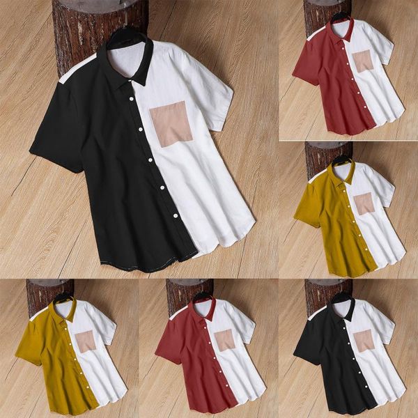 

women's blouses & shirts 5xl bluses for women plus size lapel neck short sleeve cotton and linen shirt female blusas summer femme, White
