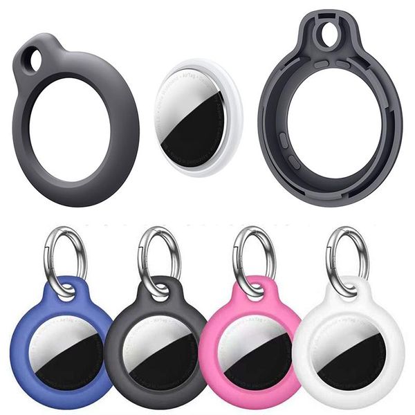 Ganchos trilhos PC Protector Case para Apple AirTags Cobertura de Proteção Air Tag Localizador Rastreador Anti-perdido Dispositivo Keychain Proteger Manga