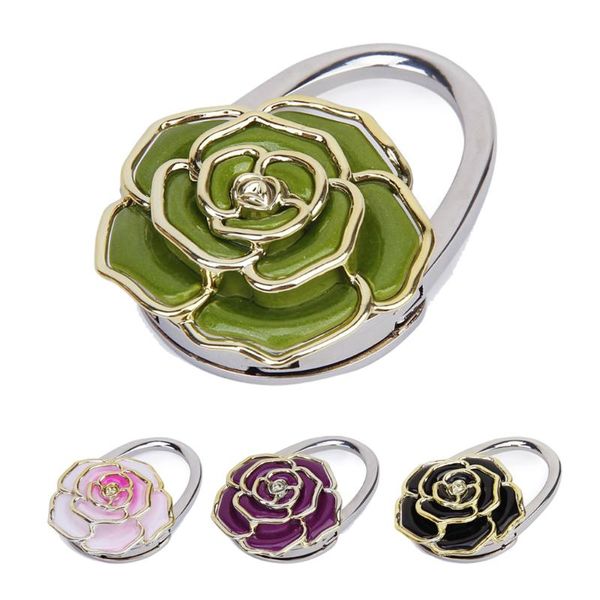 

hooks & rails folding handbag/purse/bag hanger table hook hang holder rose flower shape