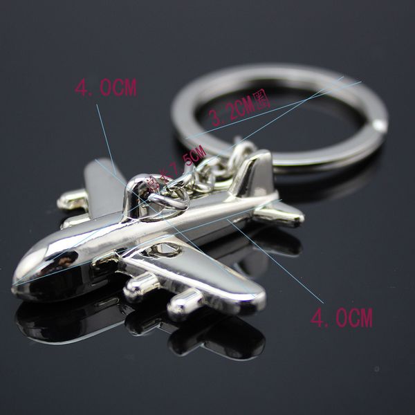 

all metal creative aircraft pendant key chain advertising gift, Slivery;golden