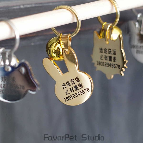 

dog cat brand pet lettering anti loss teddy small dog bell identity tag 1b52