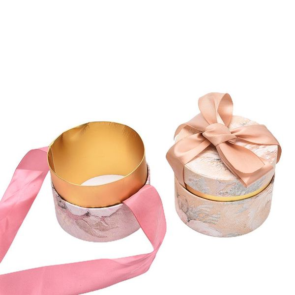 

party supplies wedding bride candy box round paper souvenir holder flannel gift wrap