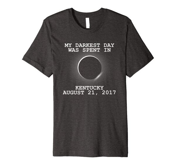 

total solar eclipse 2017 in kentucky, darkest day t shirt, White;black