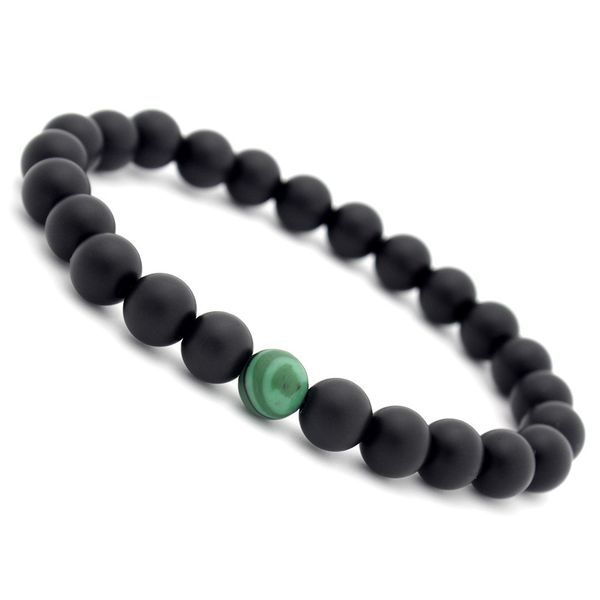 

special offer 70% off bracelet accessories 8mm matte malachite lovers, Black