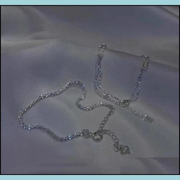 

link bracelets jewelrylink chain fashion sparkling brief womens simple restore ancient ways bracelet drop delivery 2021 528gh, Black