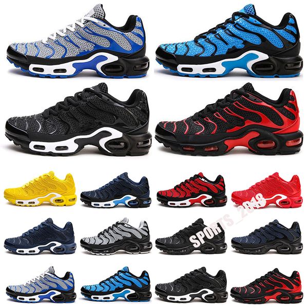 

2021 tn plus run shoes utility mens womens moc fly knit runner sports trainers outdoors sneakers eur violet spirit teal, Black;brown