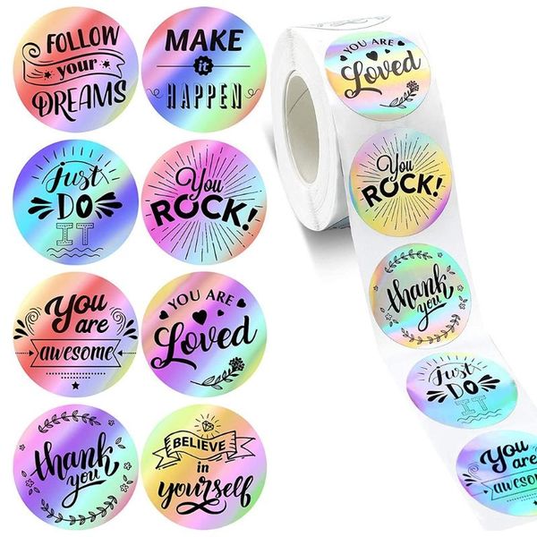 

gift wrap d08d 500 pcs colorful rainbow label sticker roll decor craft per stationery