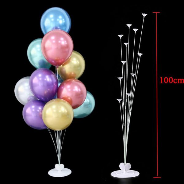 

party decoration 7 /11tube birthday support balloon stand wedding decor floating table column holder globos baby shower supplies