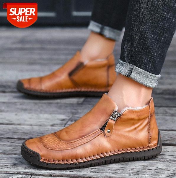 

men's martin boots casual large size shoes leather new products warm #8s9b