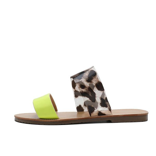 

slippers selling sandals women european and american style women's leopard print fashion flat, Black