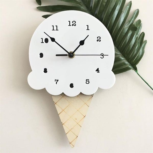 

other clocks & accessories nordic style ice cream wall hanging clock cartoon kids room decor minimalist children girl boy