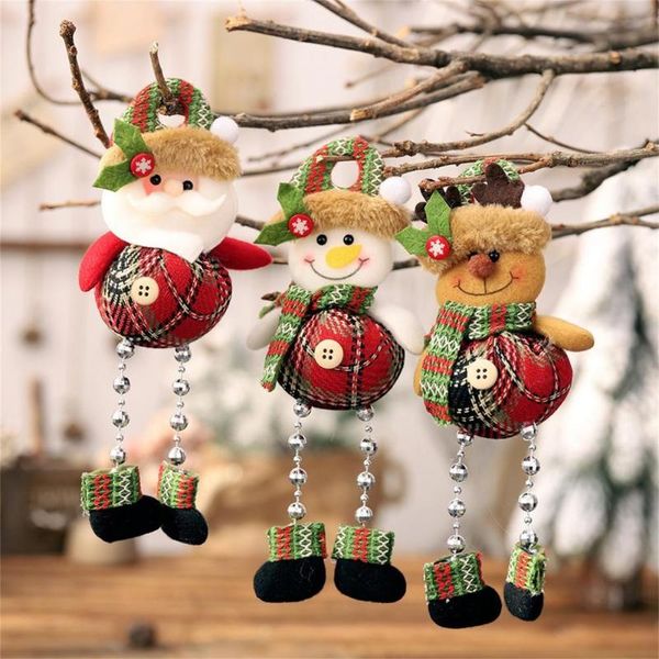 

christmas decorations snowman mini doll tree hanger pendant decoration for home 2022 xmas children year gifts